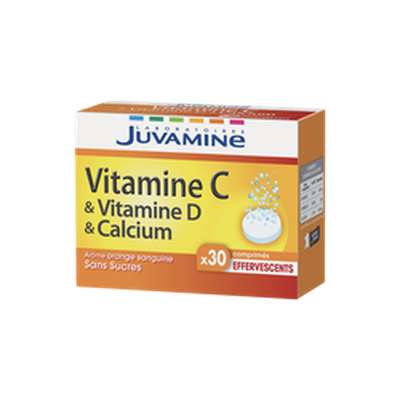 Vitamine C + vitamine D + calcium, Juvamine x 30