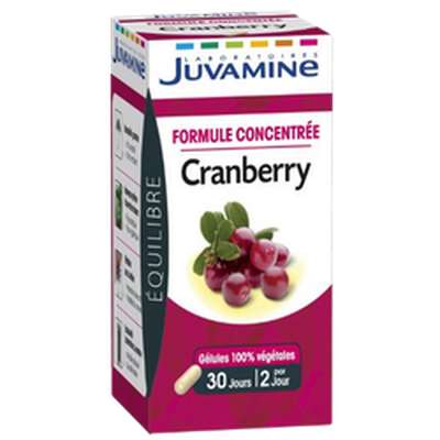 Gélules 100% végétales formule concentrée cranberry, Juvamine x 60