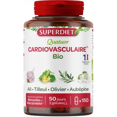 Quatuor cardiovasculaire bio, Superdiet (120 gélules)