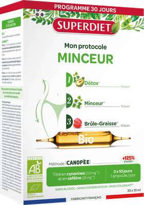 Protocole minceur BIO, Superdiet (30 ampoules de 10ml)