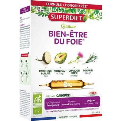 Quatuor Digestion bio, Superdiet (20 ampoules de 10ml)