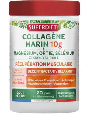 Collagène marin récupération musculaire, Superdiet (240g)