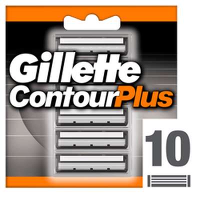 Lames pour rasoir masculin Contour Plus Gillette x 10