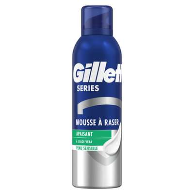 Mousse à raser séries pour peaux sensibles, Gillette (250 ml)