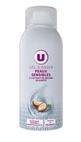 Gel à raser femme peaux sensibles extrait beurre de karité, U (75 ml)