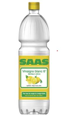Vinaigre d'alcool blanc arômatisé citron, SAAS (1 L)