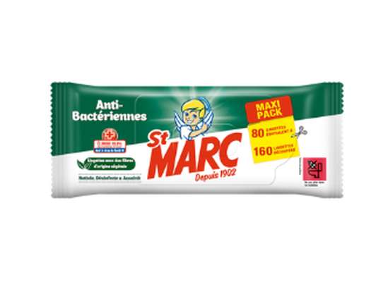 Lingettes anti-bactériennes, St Marc (x 80 lingettes)