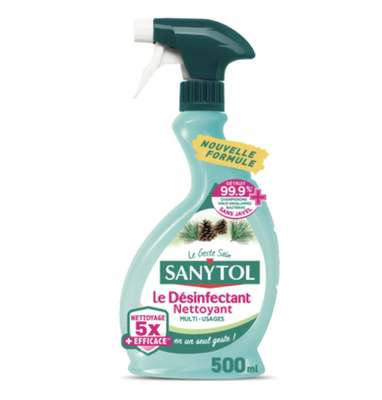 Nettoyant pistolet désinfectant multi-usages, Sanytol (500 ml)