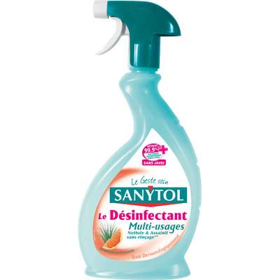 Nettoyant désinfectant multi usages parfum pamplemousse, Sanytol (500 ml)