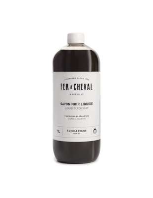 Savon noir liquide à l'huile d'olive, Fer A Cheval (1 L)