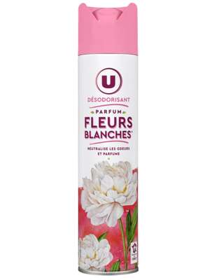 Désodorisant parfum fleurs blanches, U (300 ml)