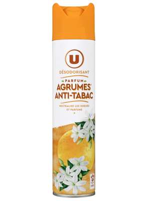 Désodorisant anti-tabac parfum agrumes, U (300 ml)