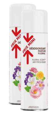 Désodorisant parfum floral, Prix mini (Lot de 2 x 300 ml)