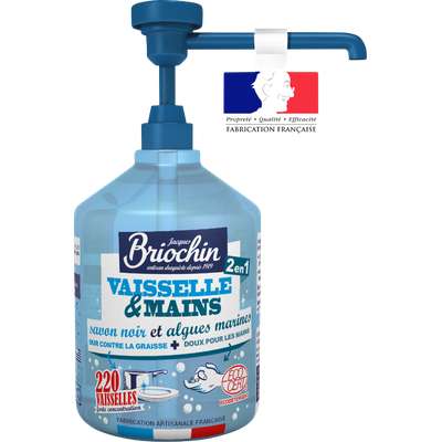 Liquide vaisselle et mains concentré Ecocert, Briochin (500 ml)