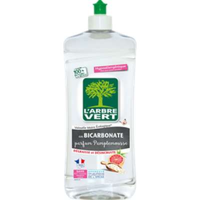Liquide vaisselle au bicarbonate parfum pamplemousse, L'Arbre Vert (750 ml)