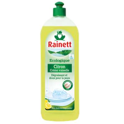 Crème vaisselle écologique citron, Rainett (750 ml)