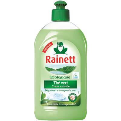 Crème vaisselle écologique thé vert, Rainett (500 ml)