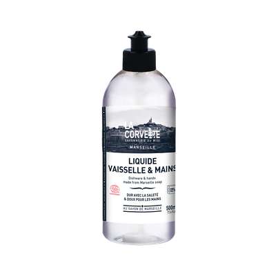 Liquide vaisselle et mains au savon de Marseille, La Corvette (500 ml)