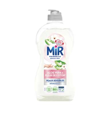 Liquide vaisselle aloe vera pour peaux sensibles, Mir (450 ml)