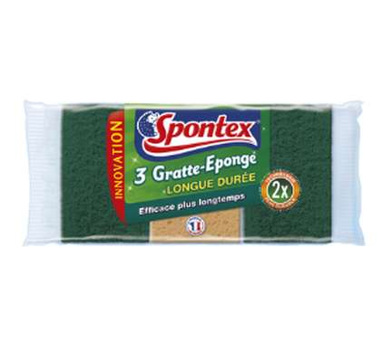 Gratte éponge longue durée, Spontex (x3)