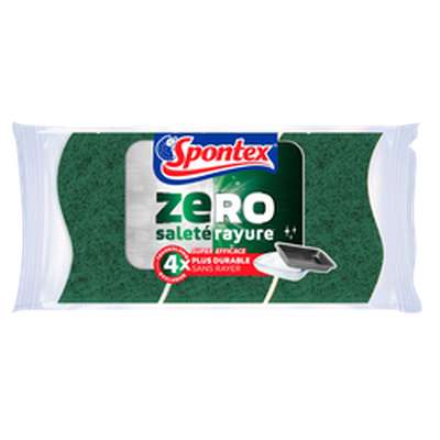 Eponges végétales grattantes zéro surfaces encrassées, Spontex (x 3)