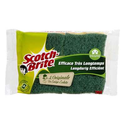 Éponges grattantes vertes, Scotch Brite (x 2)