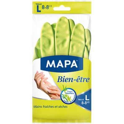 Gants ménagers Bien-Être en latex naturel, Mapa (taille L)