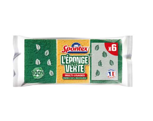 Éponges végétale grattantes, Spontex (x 6)