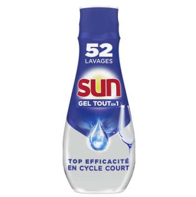 Gel lave vaisselle tout en 1 standard, Sun (900 ml)