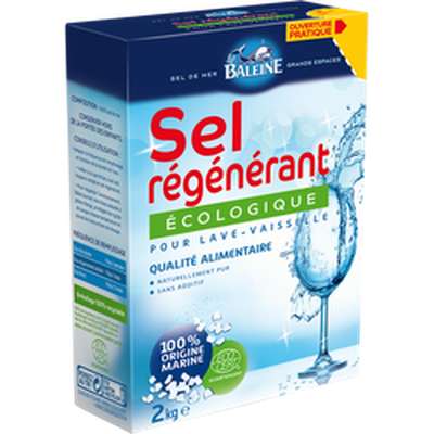 Sel régénerant écologique pour lave-vaisselle, La Baleine (2 kg)