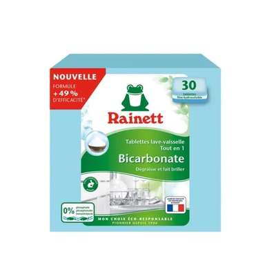 Tablettes pour lave vaisselle ecolabel tout en un, Rainett (x 30)