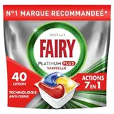 Tablette lave-vaisselle all in 1 citron taille S, Fairy (x 40)