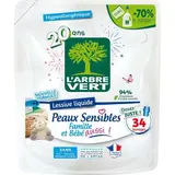 Lessive liquide peaux sensibles hypoallergenique recharge, l'Arbre Vert (1.53 L)