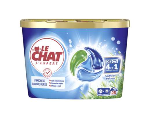 Lessive 4 en 1 fraîcheur rosée du matin, Le Chat (x 25 doses)