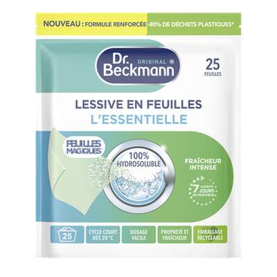 Lessive en feuilles essentielle, Dr Beckmann (x 25 lavages)