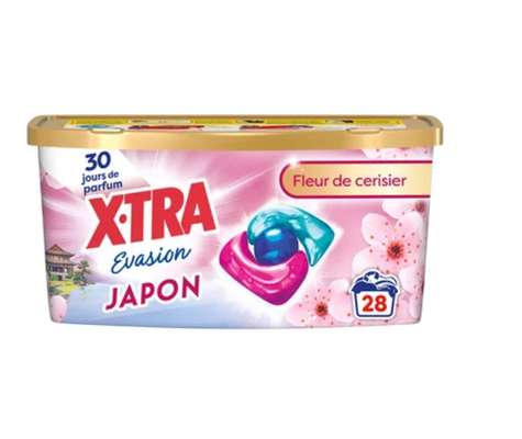 Lessive trio-capsules Évasion Japon, X-Tra (x 28)