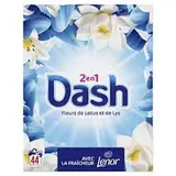 Lessive poudre air frais et fleurs blanches, Dash (x 44)
