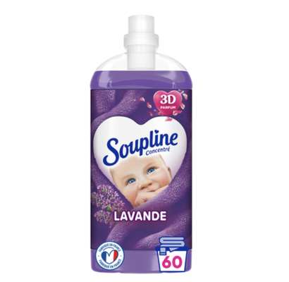 Assouplissant concentré lavande, Soupline (60 lavages, 1.35 L)