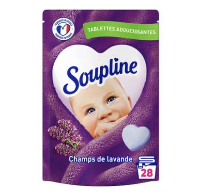Adoucissant champ de lavande, Soupline (x 28 tablettes)