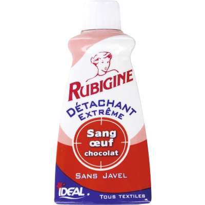 Flacon détachant sang, oeuf, chocolat, Rubigine (100 ml)