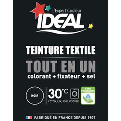 Teinture pour textile noir Tout en Un, Ideal (paquet de 350 g)