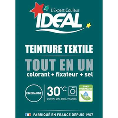 Teinture textile tout en 1 mini émeraude, Ideal (paquet de 230 g)