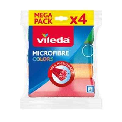 Lavette microfibre colors multipack, Vileda (x 4)