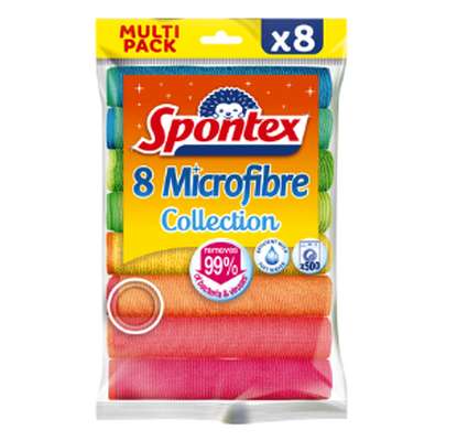Lavette microfibre maxi pack, Spontex (x 8)