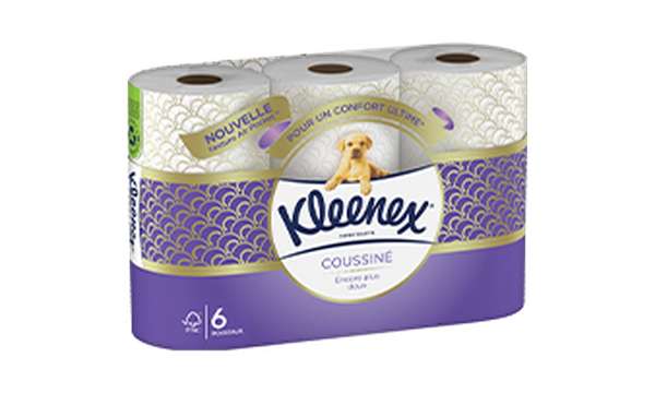 Papier toilette coussiné, Kleenex (x 6)