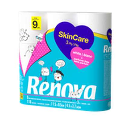 Papier toilette 3 plis, Renova (x 9)