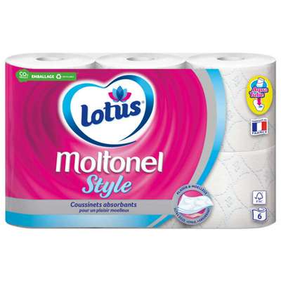 Papier toilette moltonel style, Lotus (x 6)