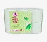Papier toilette Ultra Doux parfum thé vert triple épaisseur, U (x 6 rouleaux)