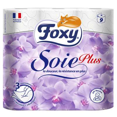 Papier toilette soie plus, Foxy (x 9)