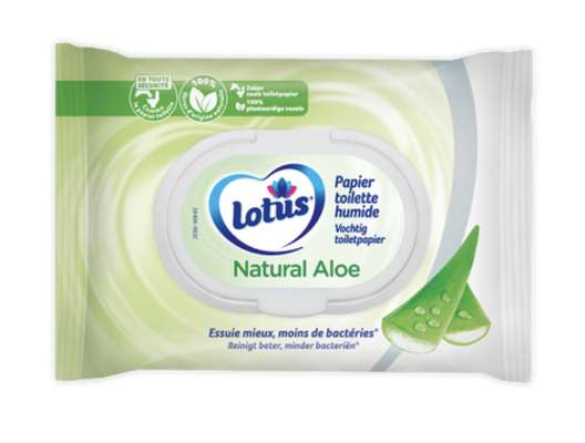 Lingettes de papier toilette humide Aloe Vera Hygiène & Douceur, Lotus (x 42)